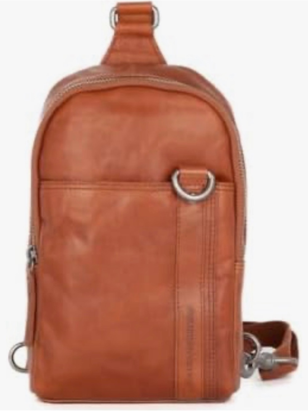 Leather Sling Bag - Brown